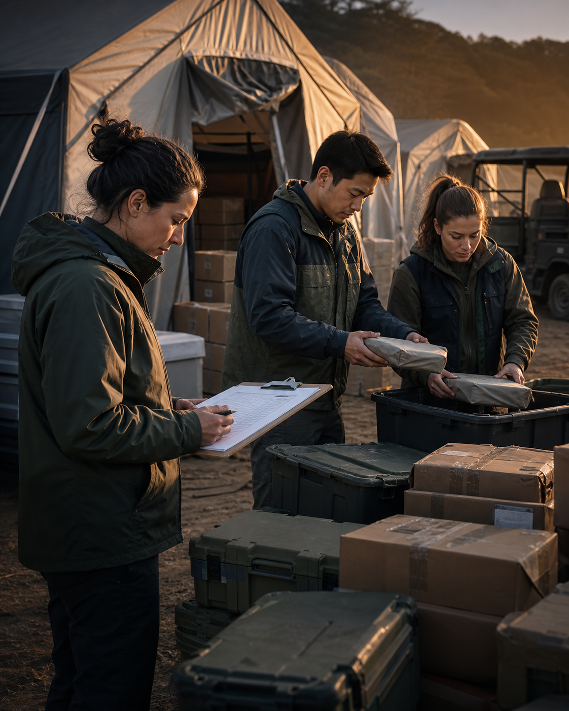 Illustrative humanitarian field logistics environment