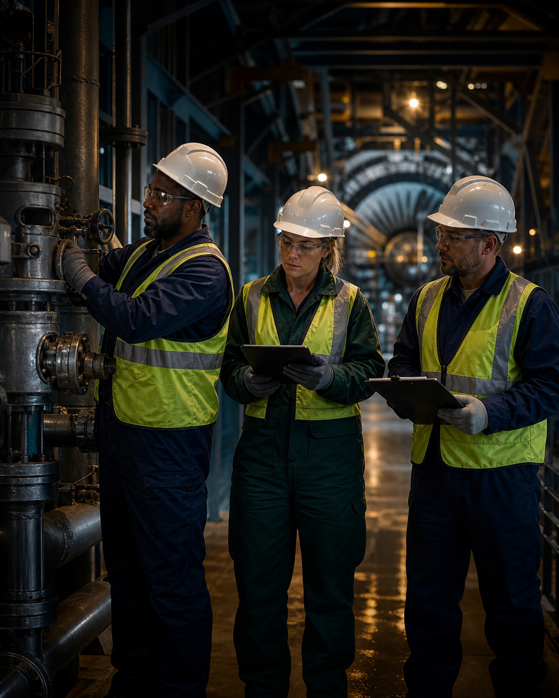 Illustrative industrial infrastructure workwear environment