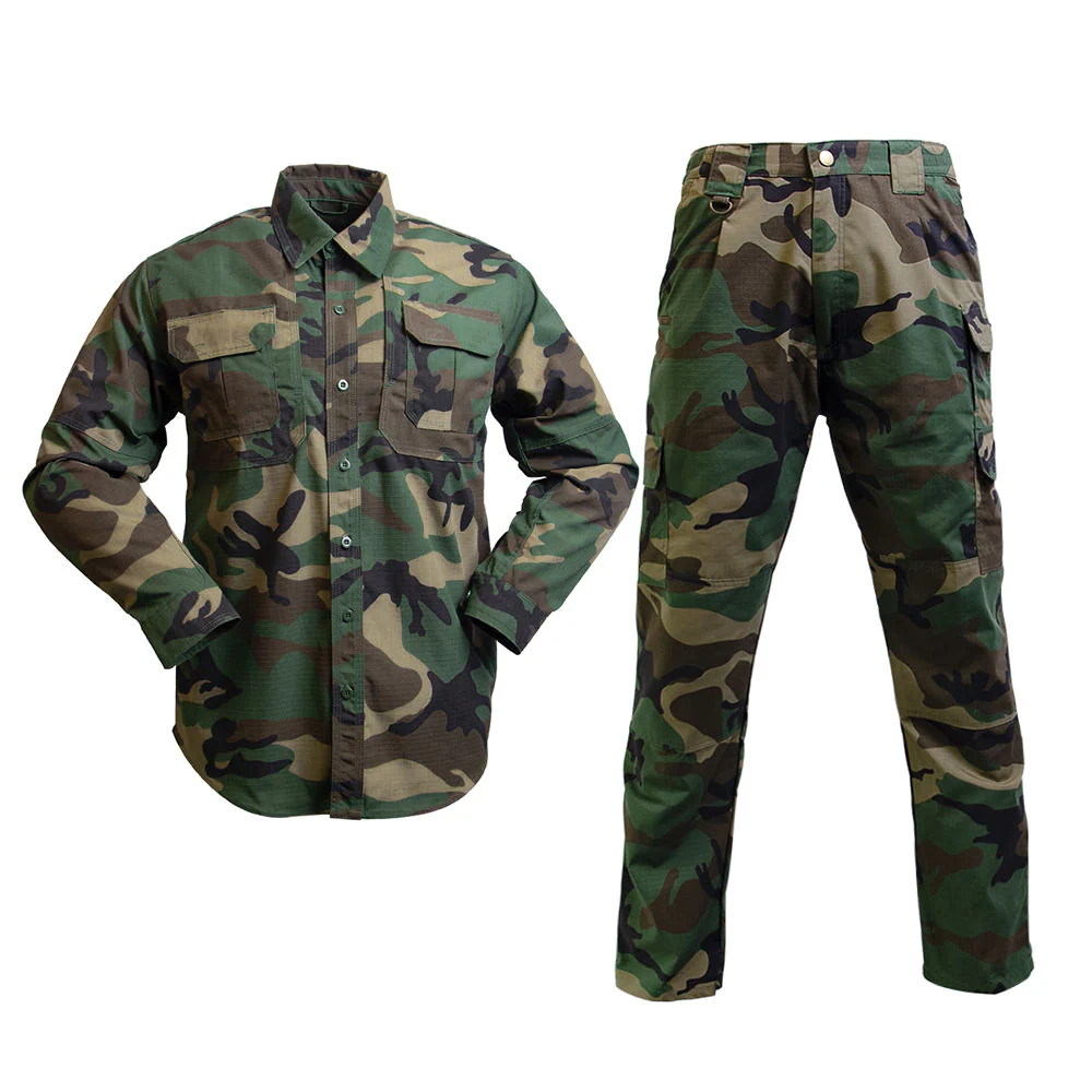 Camouflage Tactical Shirt and Pants Uniform
