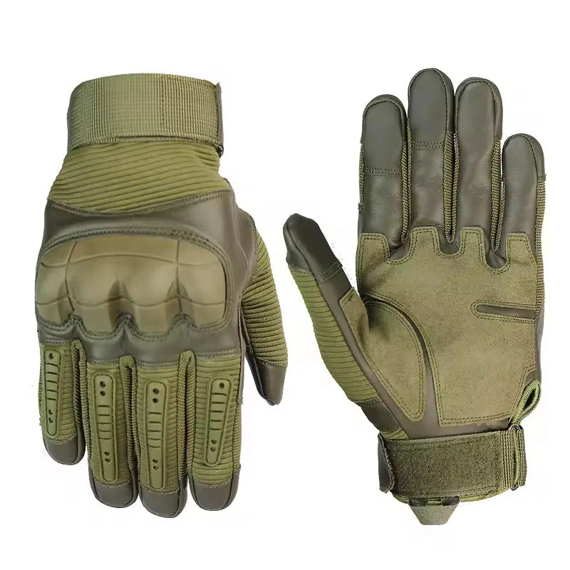 Army Green Anti-Stab Full-Finger Gloves