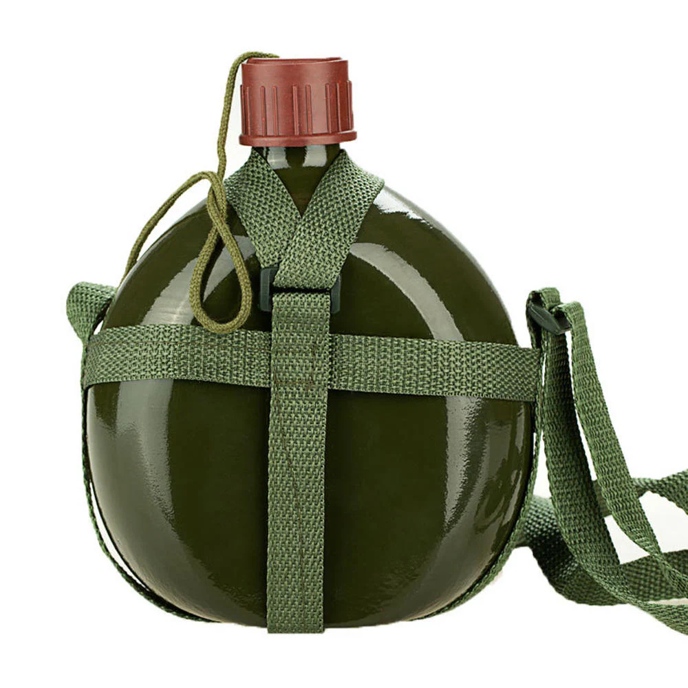 1 L Camouflage Metal Water Bottle